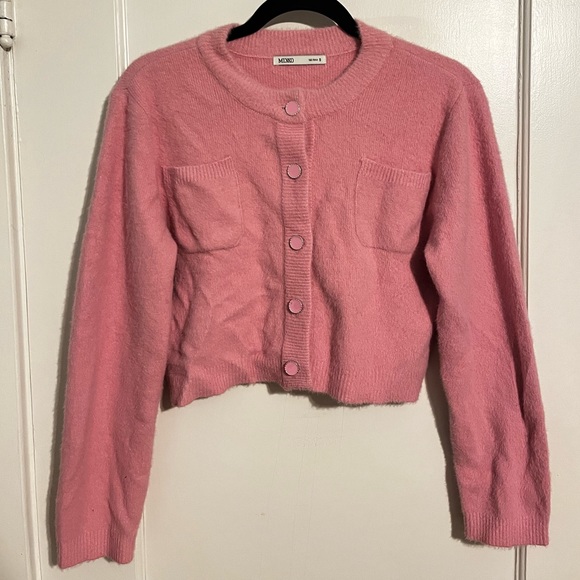 Mixxo Pocket Cardigan - Light Pink - S - Picture 3 of 4